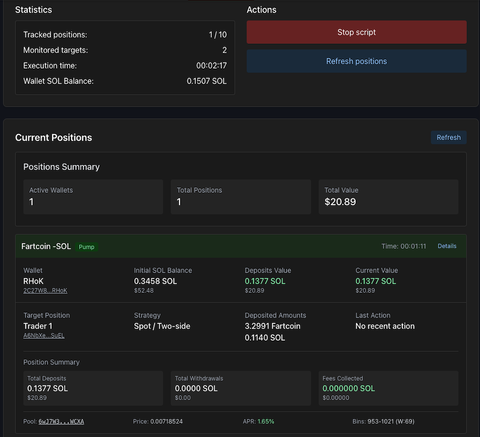 Position Tracking Interface